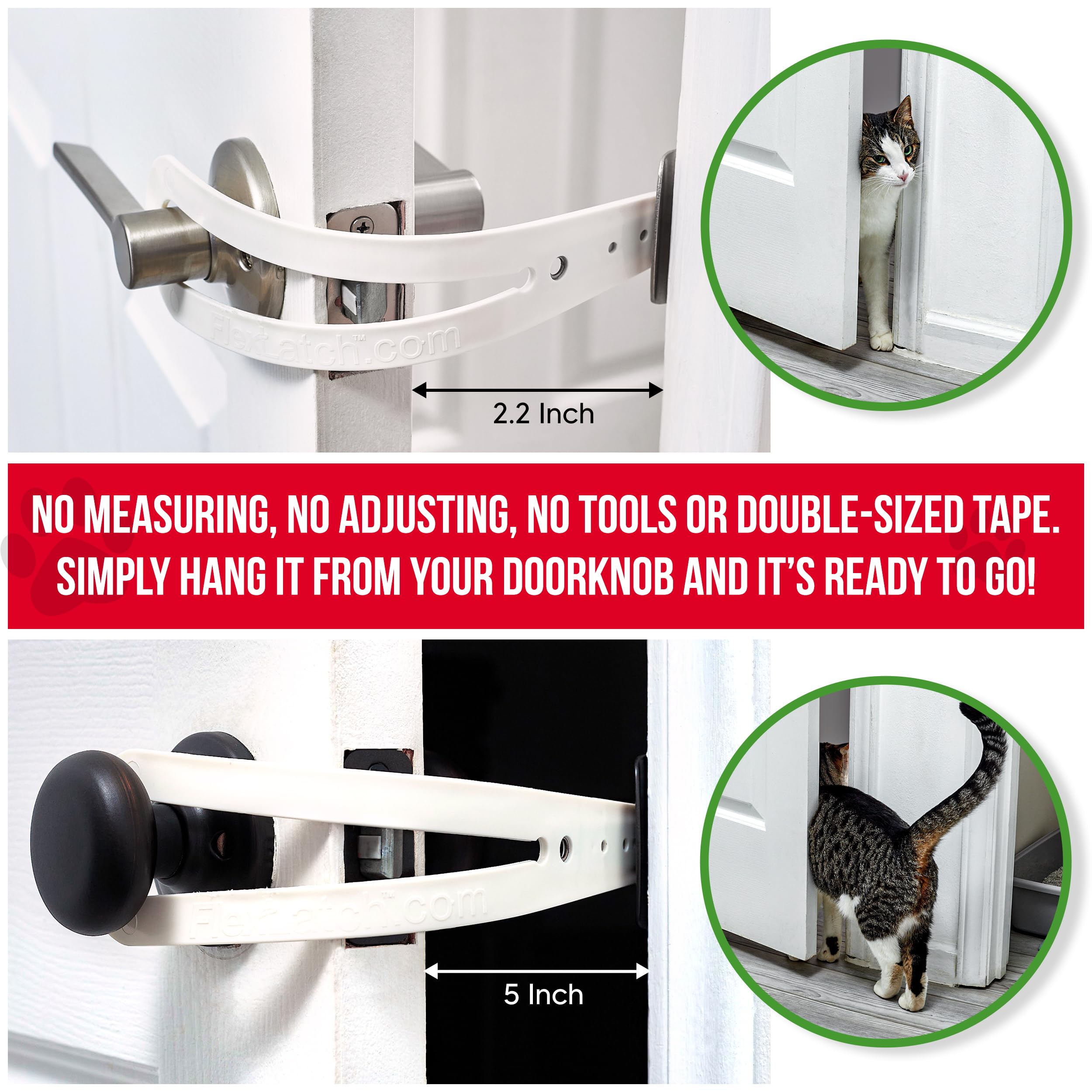 FlexLatch Trava do Suporte Da Porta do Gato - A Alternativa Extra